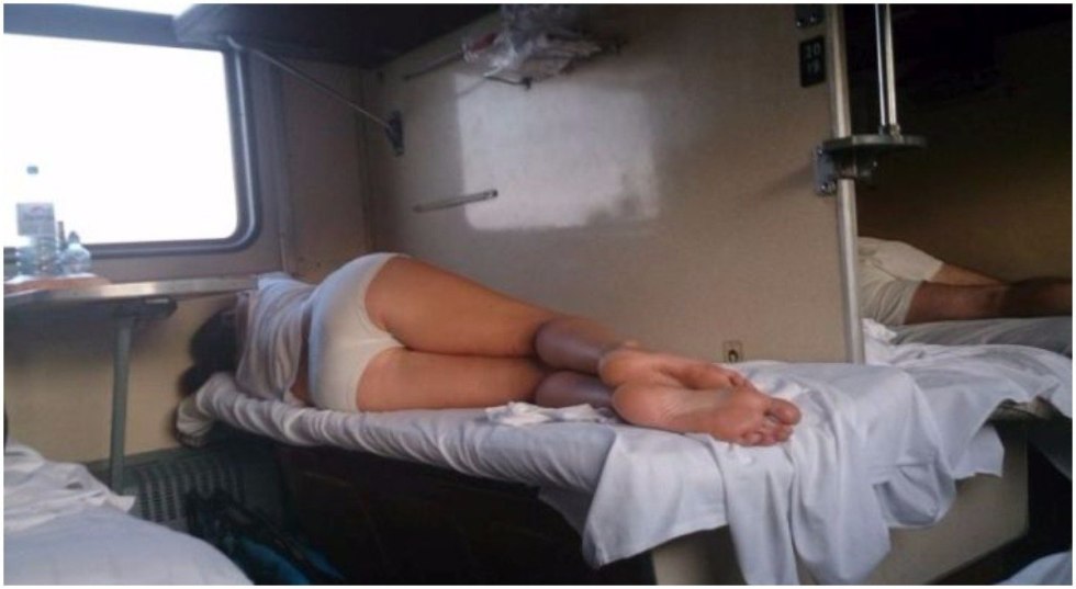 Beautiful girls on the train