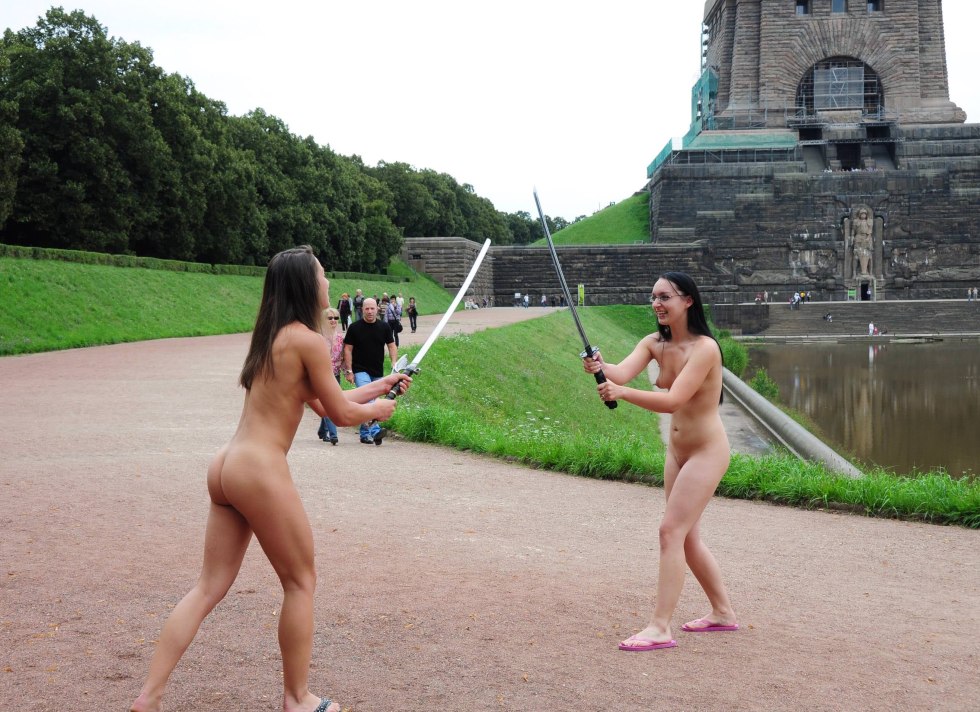 Fencing naked women