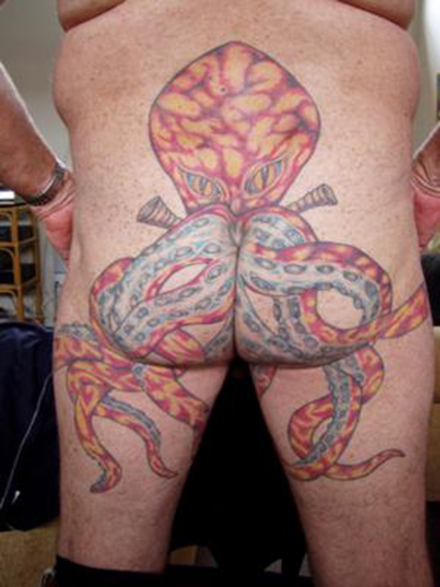 Tattoo octopus on the pope