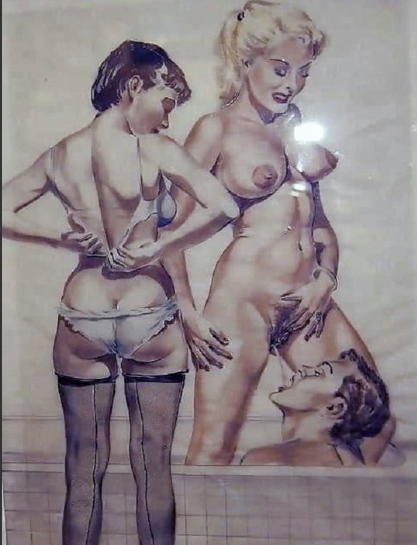 Retro pornographic illustrations