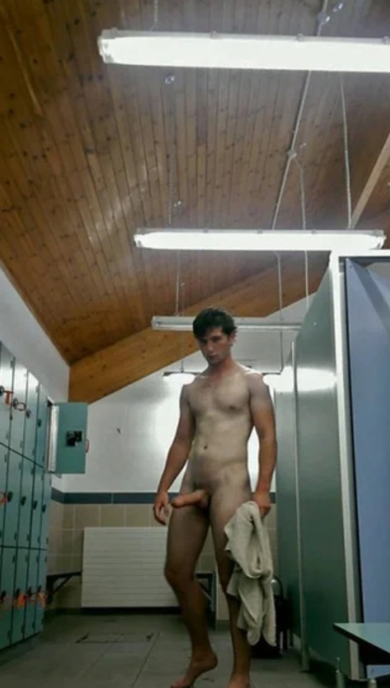 Naked guys in the locker room