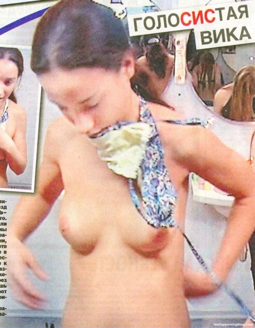 Tits of the singer Victoria Daineko