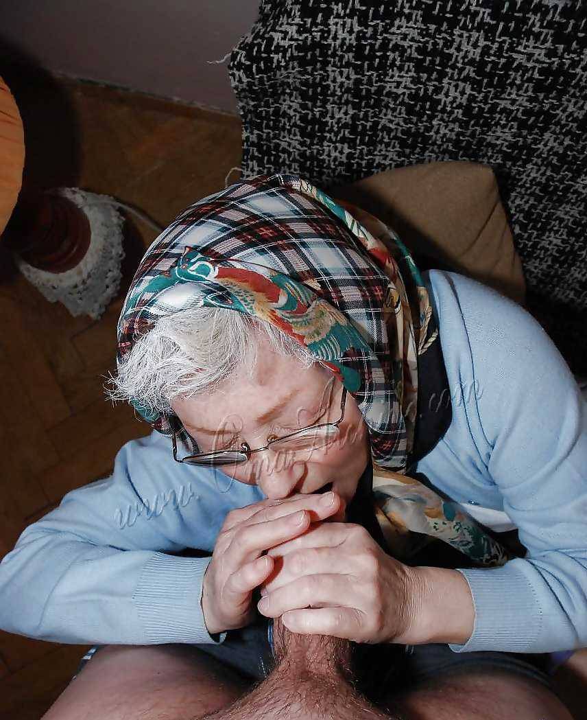 The old grandmother sucked a dick from her grandson