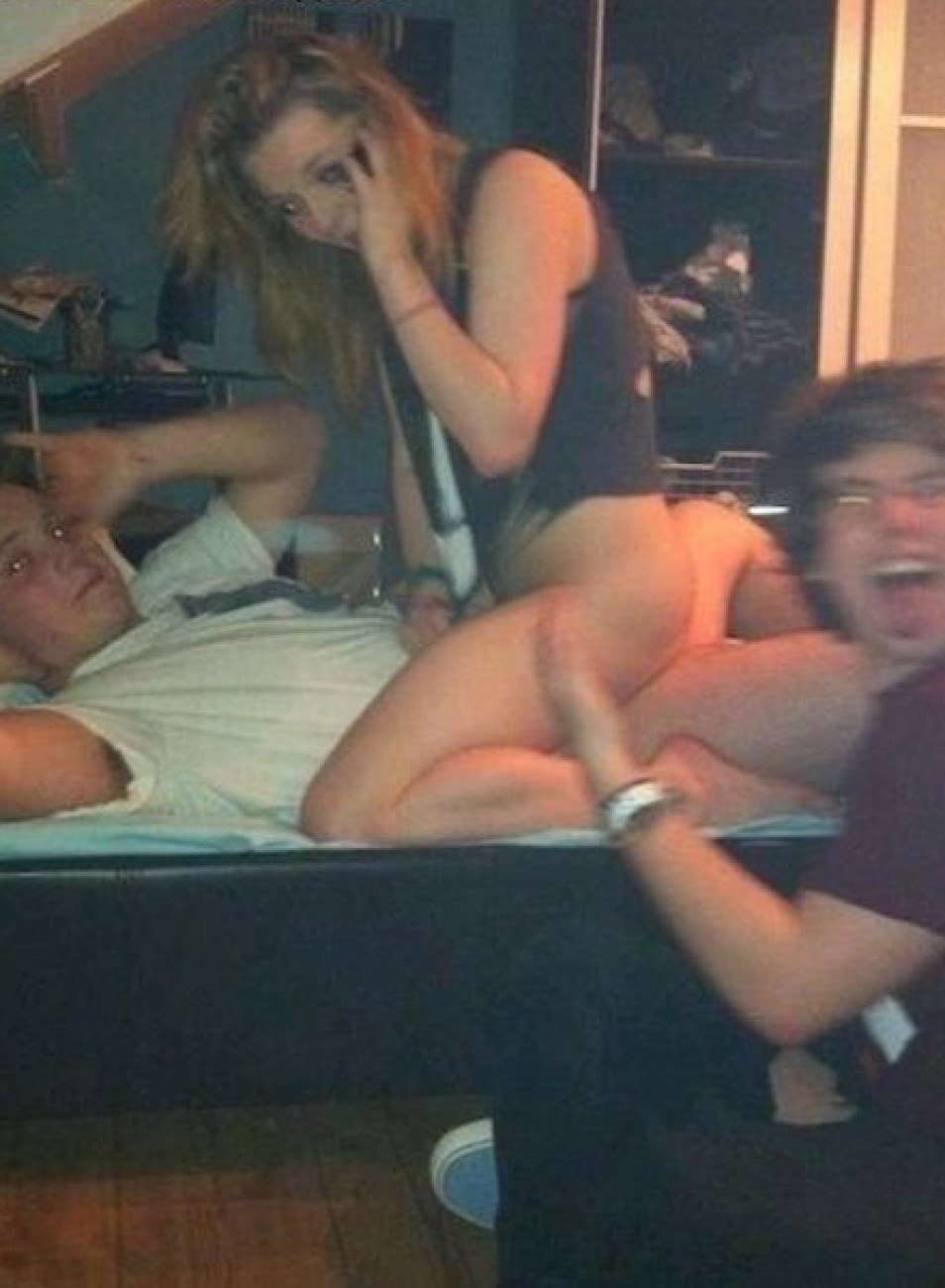 The woman was sleeping