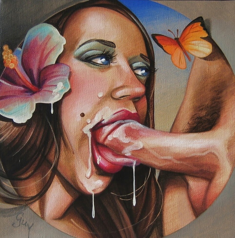 Erotic drawings with paints