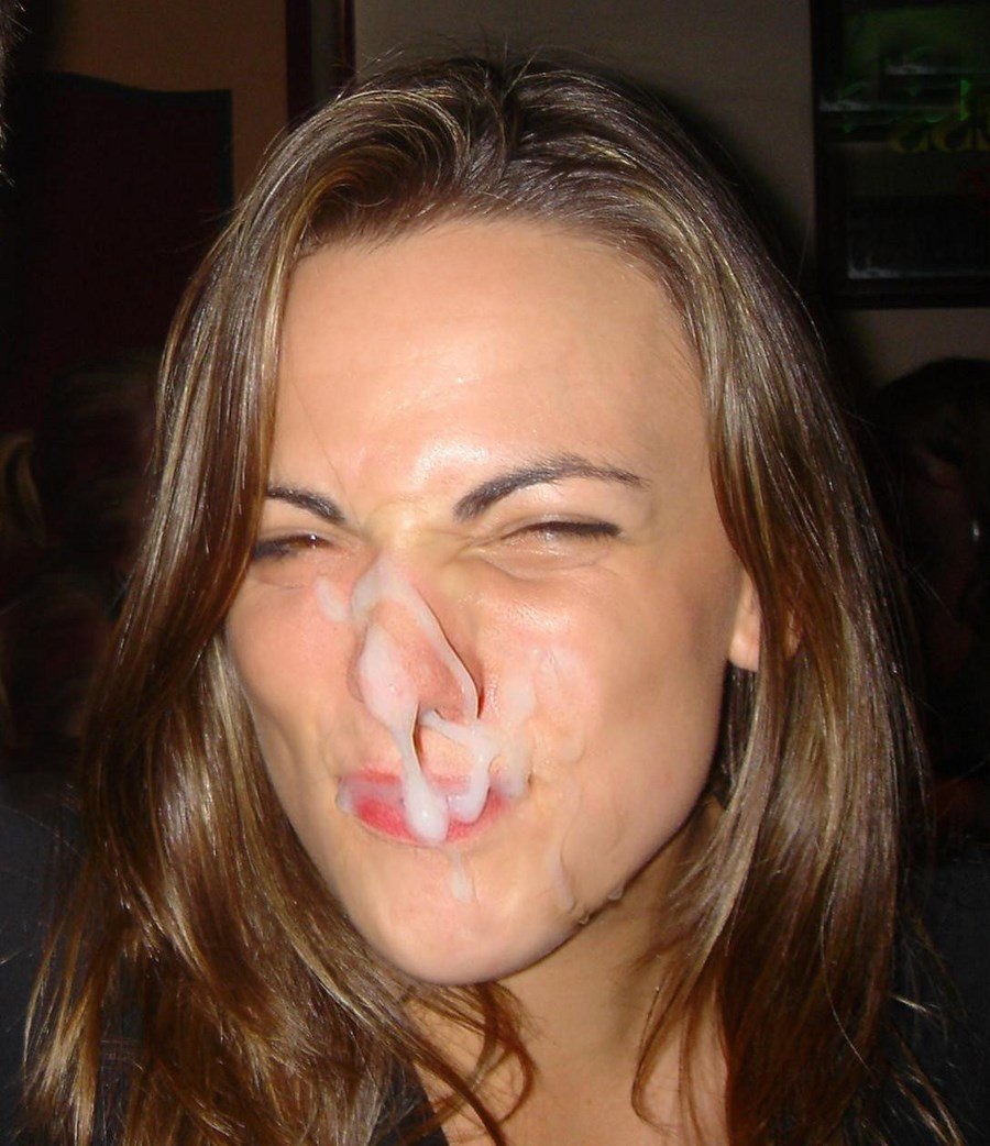 Cum on the face of beautiful girls