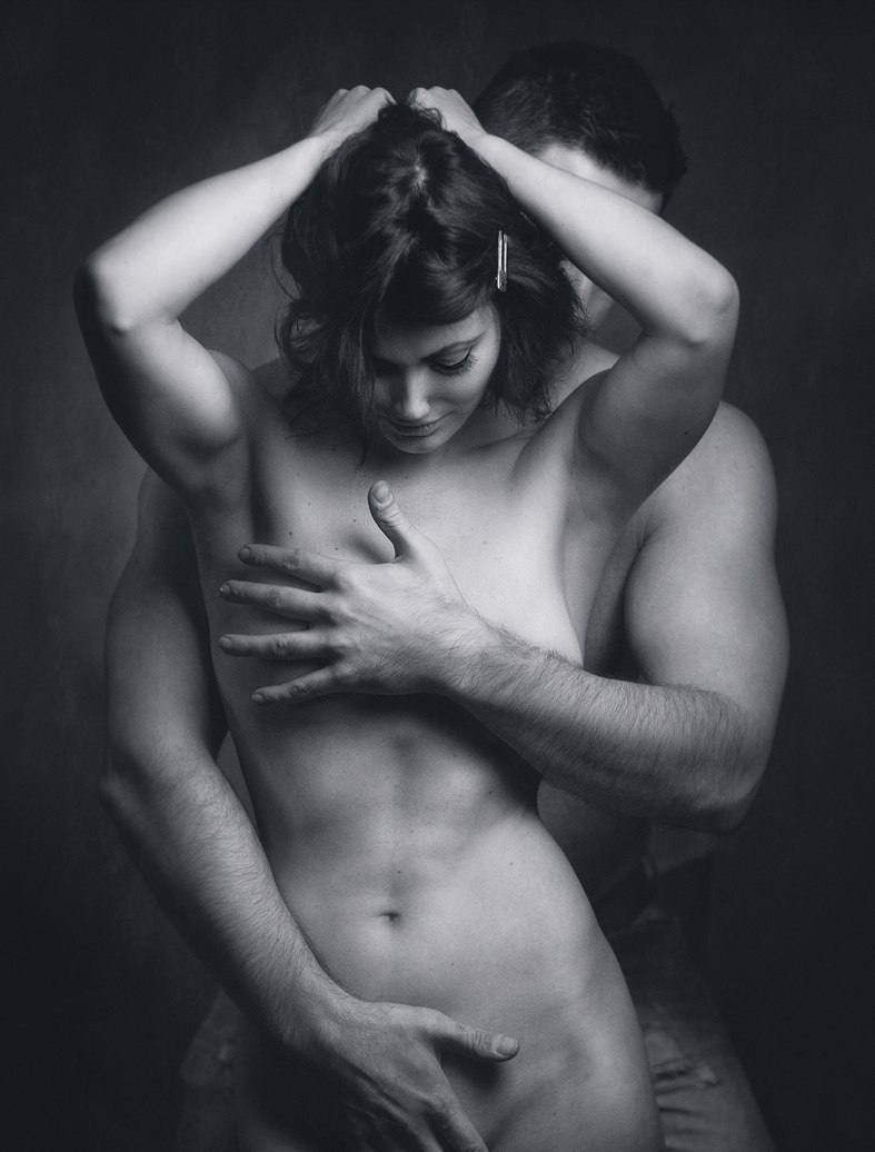 Erotic photo shoot man and woman