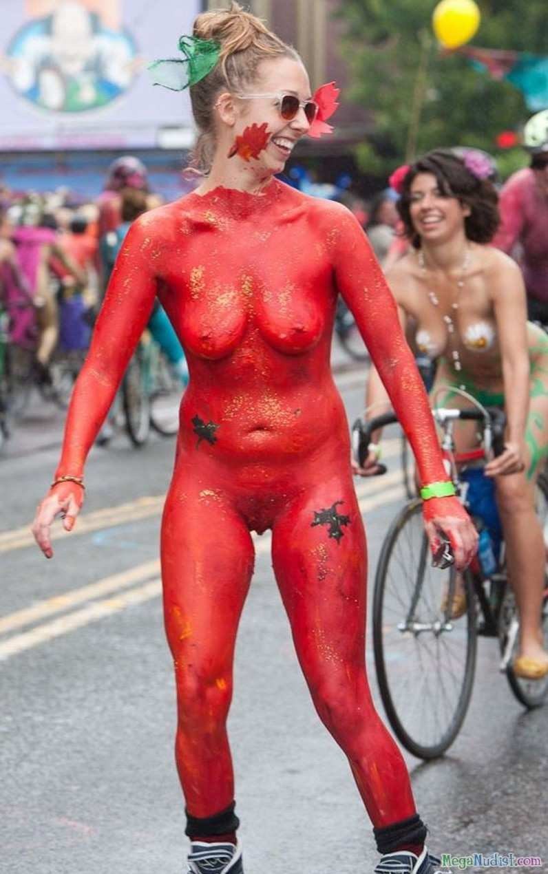 Naked women at the festival