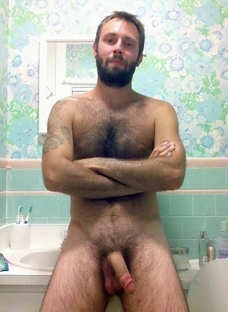 Naked hairy bearded