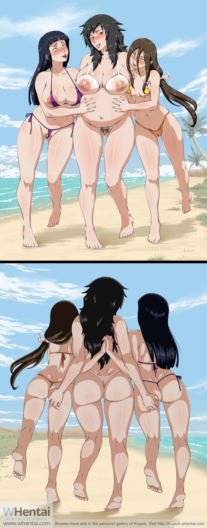 Hanabi Hyuuga hentai beach