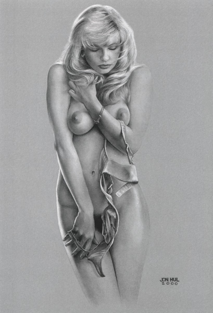 The drawings with a pencil are naked
