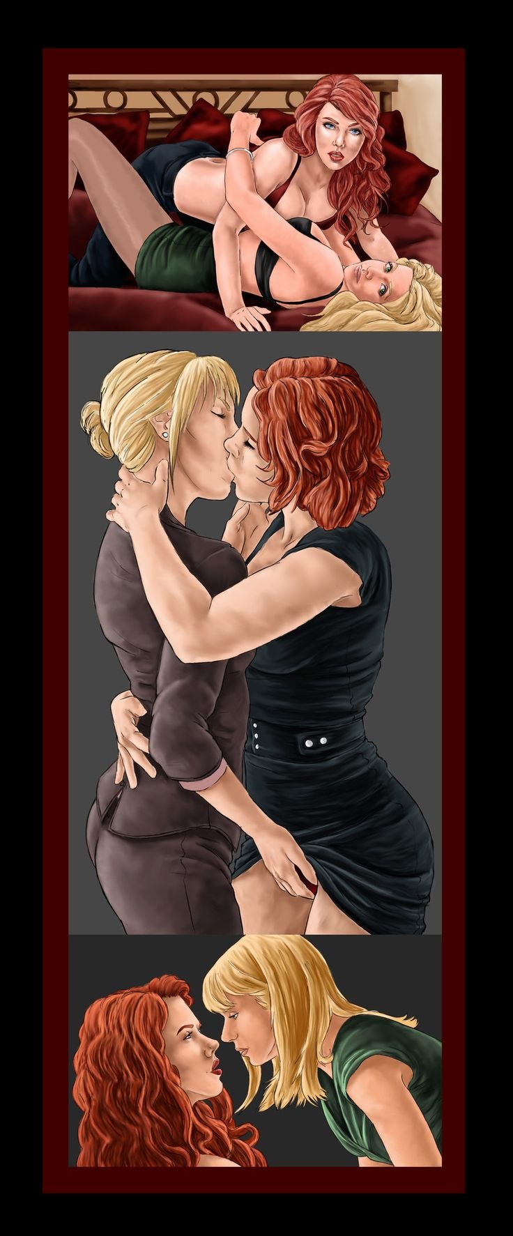 Black widow and scarlet witch Lesbian