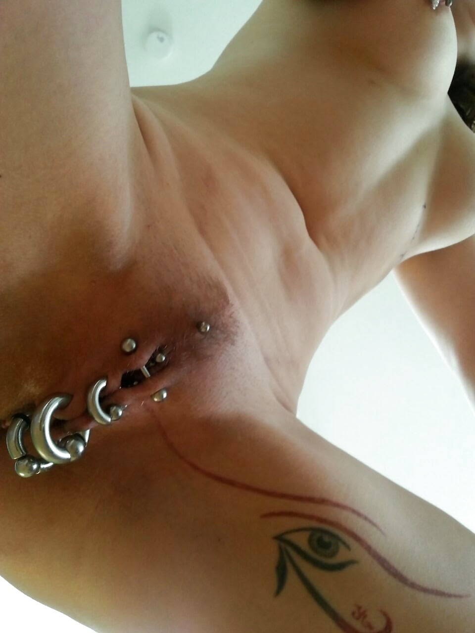 Extreme female intimate piercing