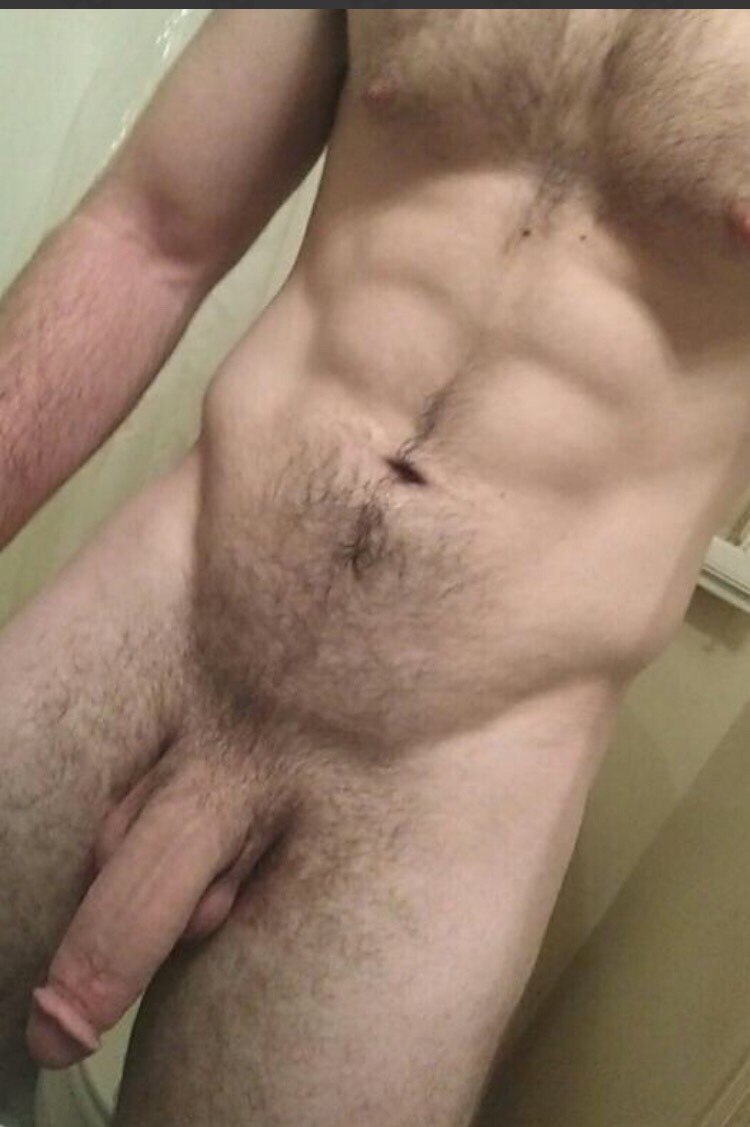 Hairy guys with a shaved member
