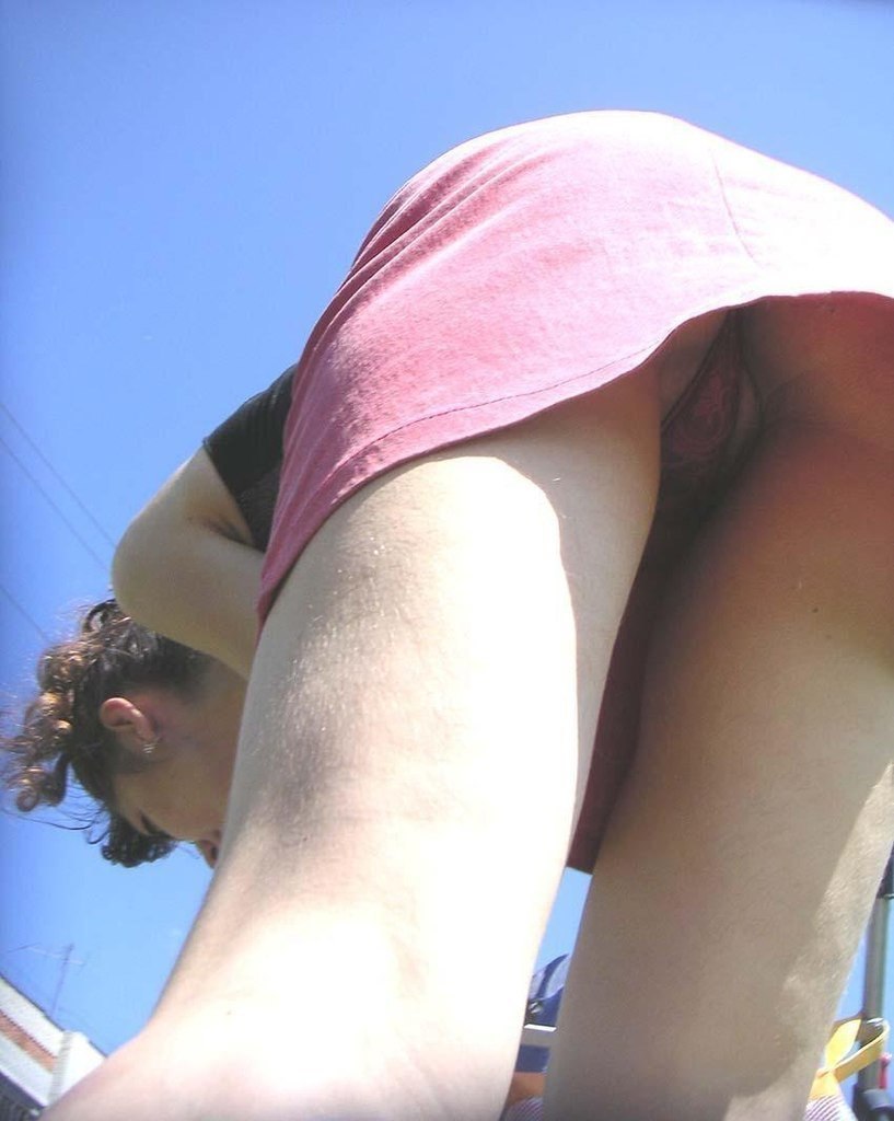 Hidden camera under a skirt