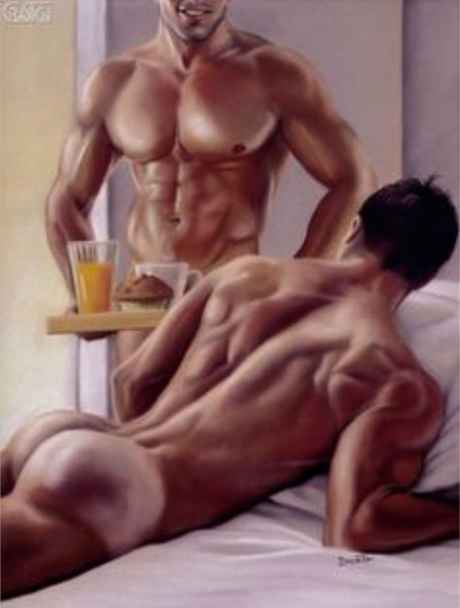 Beautiful paintings with naked guys