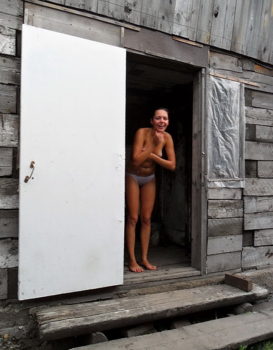 Spied in a village bath