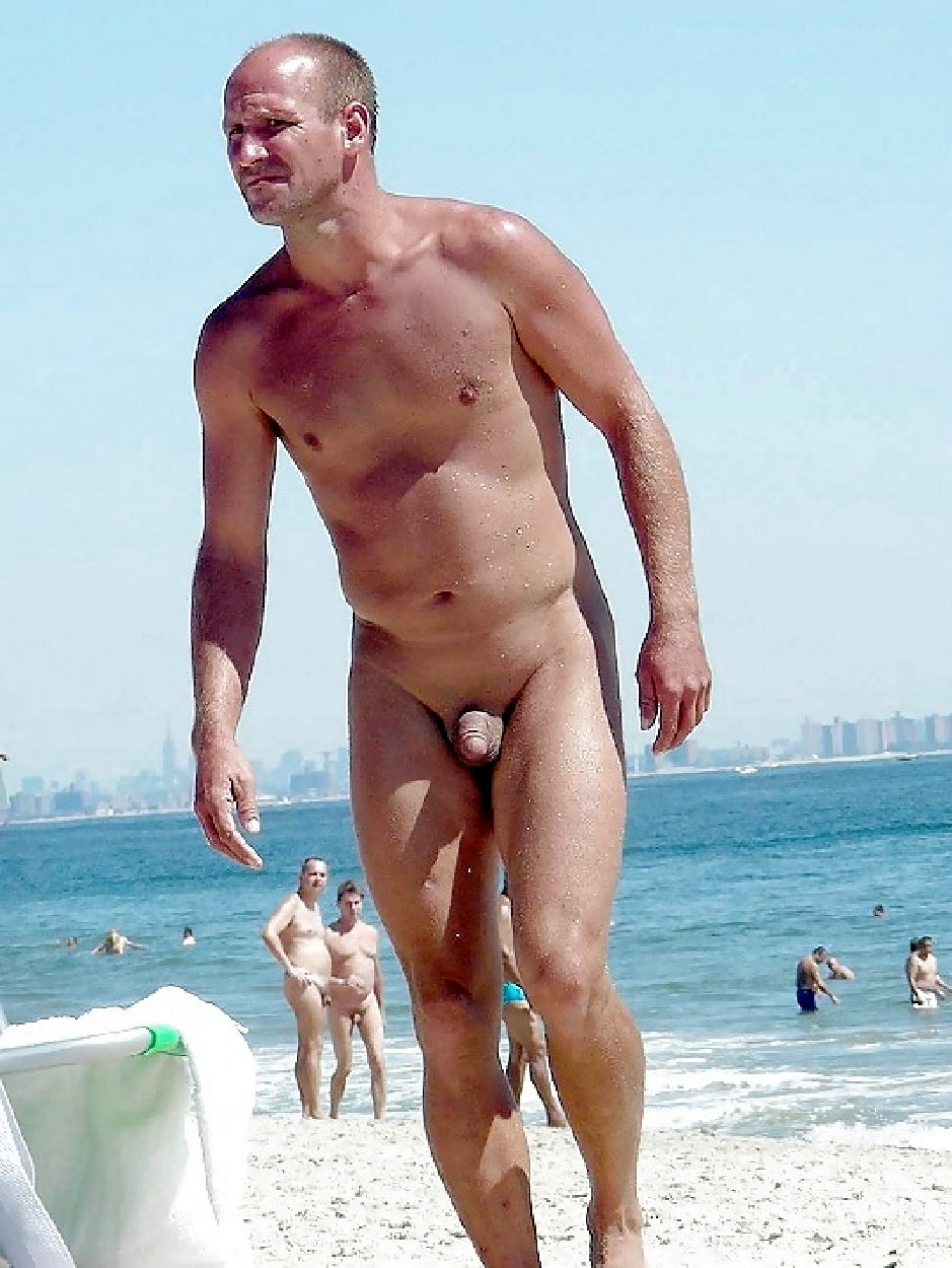 Men without panties on the beach