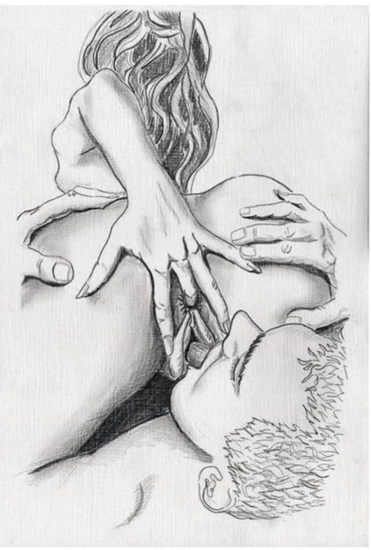 Erotic drawings with a pencil