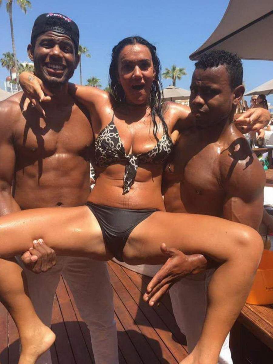 With a black man on vacation