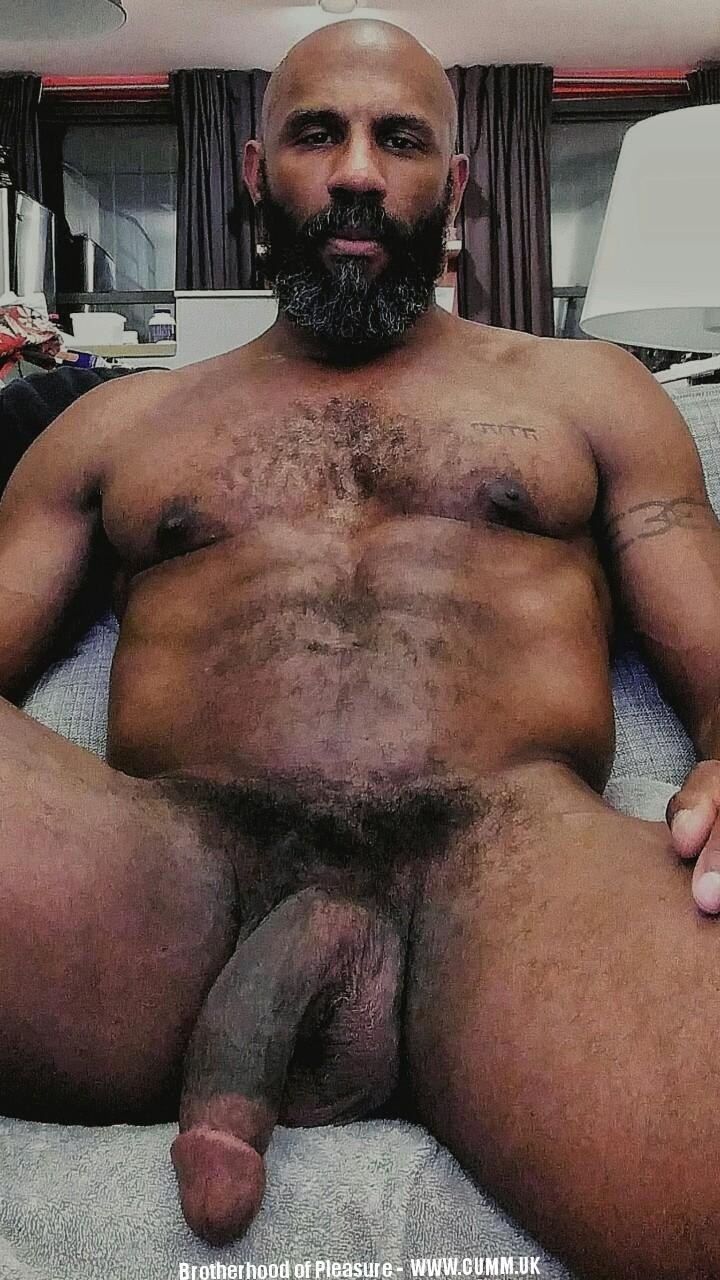 Huge naked hairy man