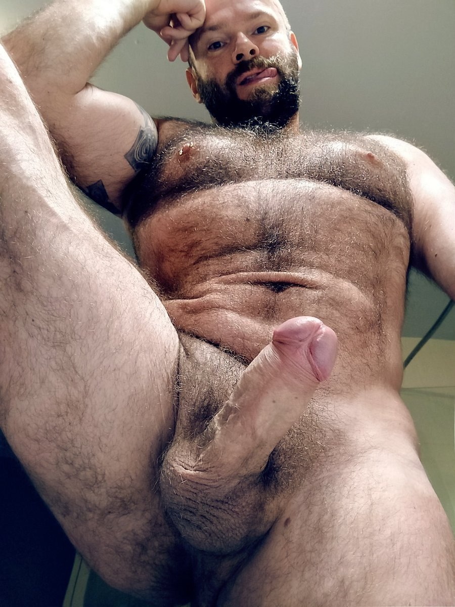 Hairy men with huge members