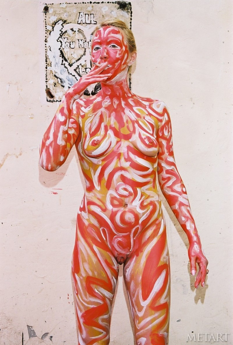 Naked in painted clothes