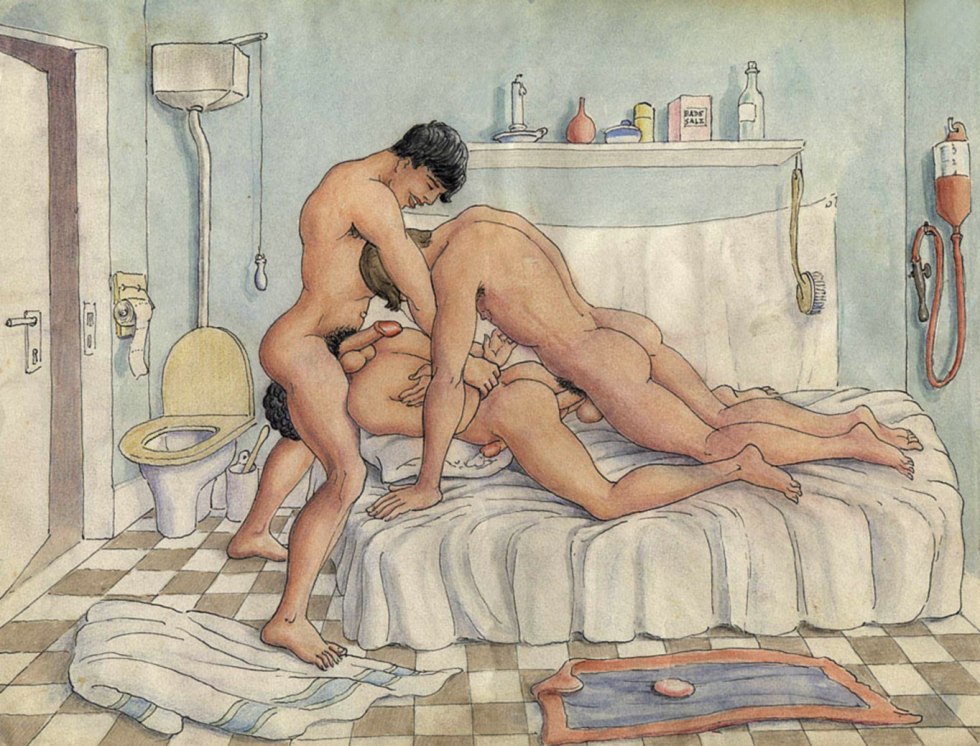 Erotic drawings with boys