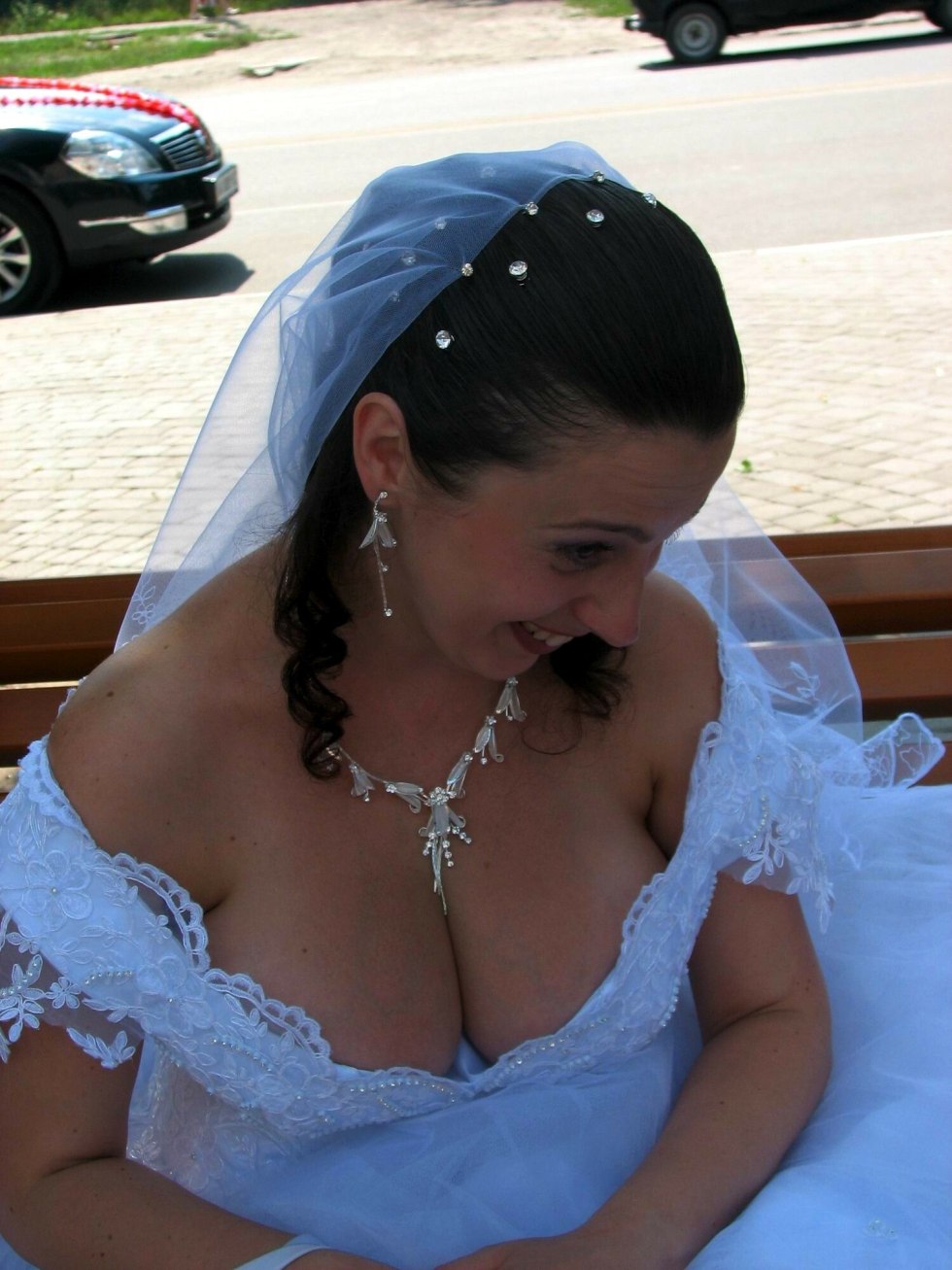 The nipples of the bride