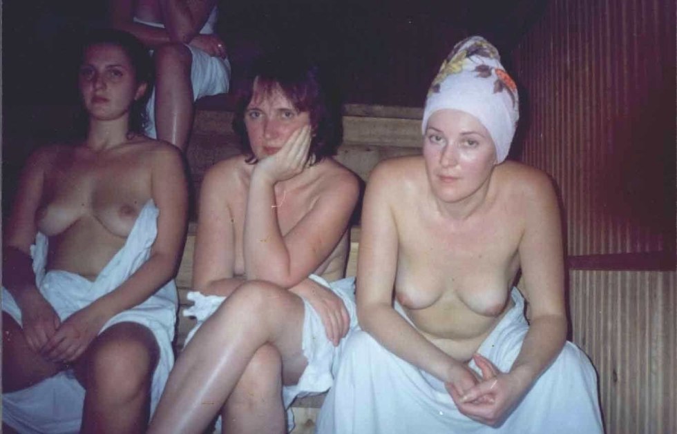 Naked Soviet women in the bathhouse