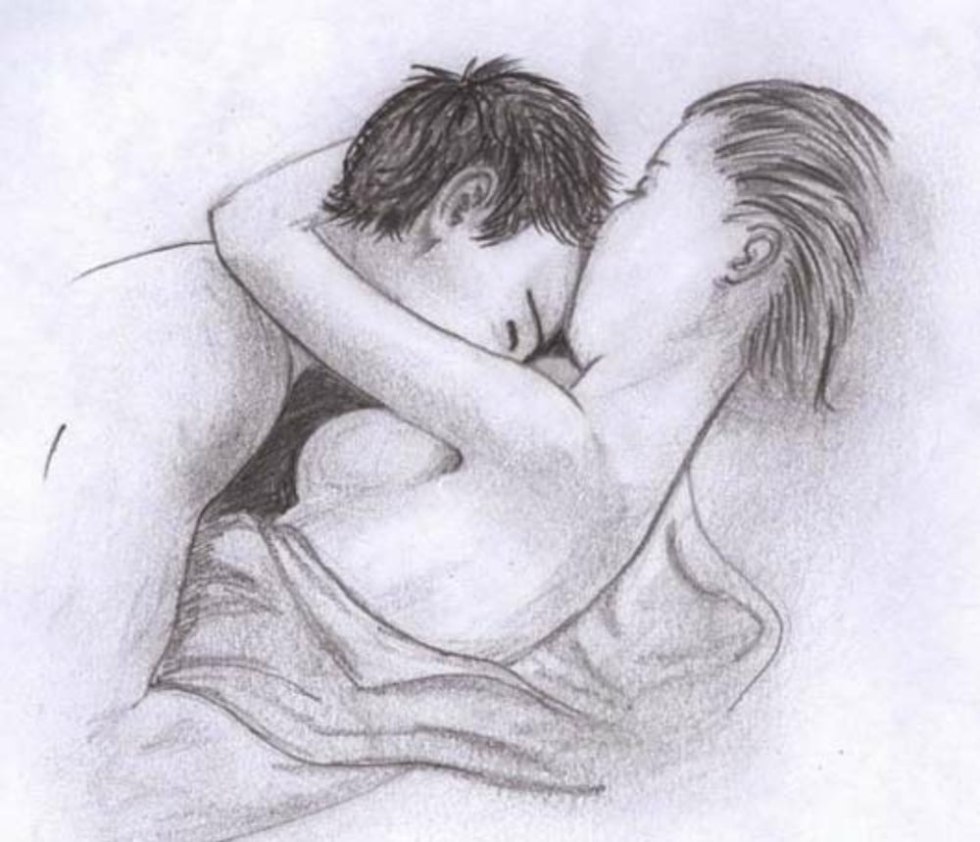 Romantic drawings with a pencil