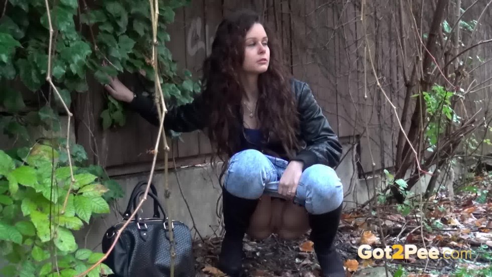 Girl becomes in the forest