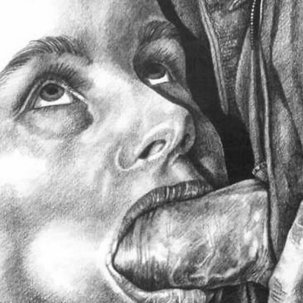 Graphic drawings of blowjob