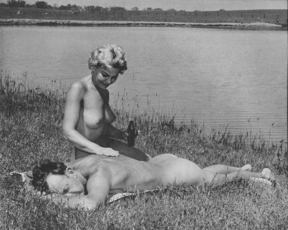 The village is bathed with naked retro