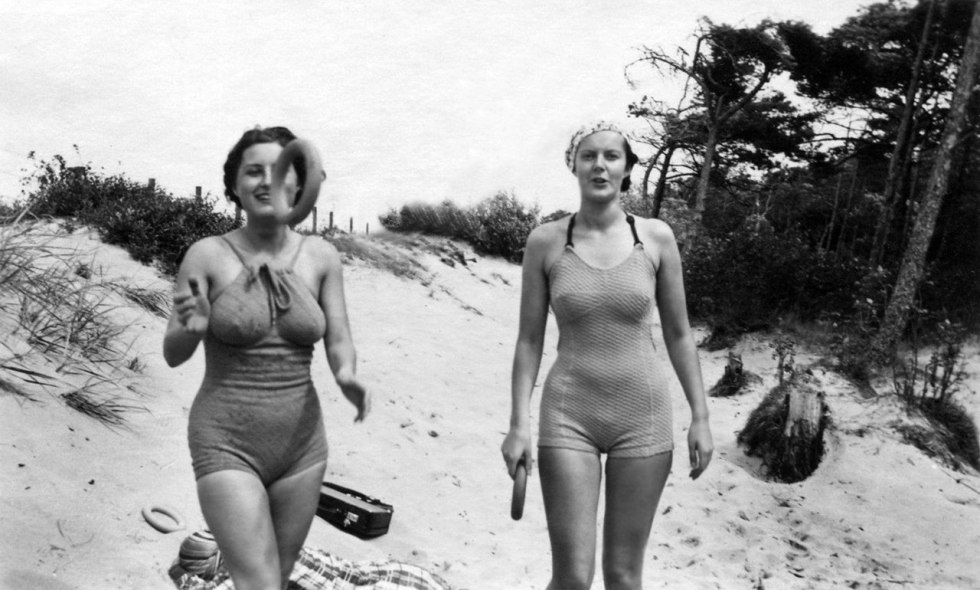 Girls on the beach Kranz Germany 1937
