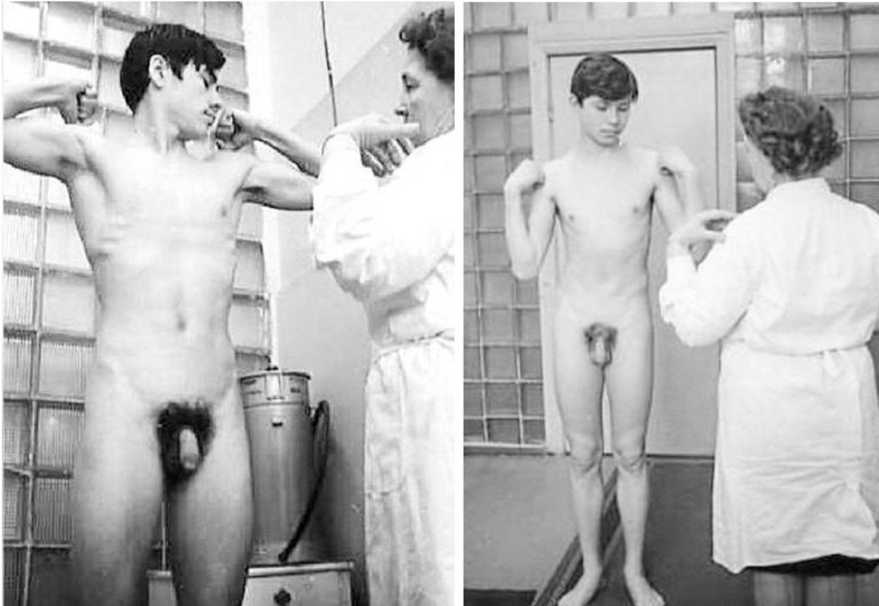 Retro medical examination of girls