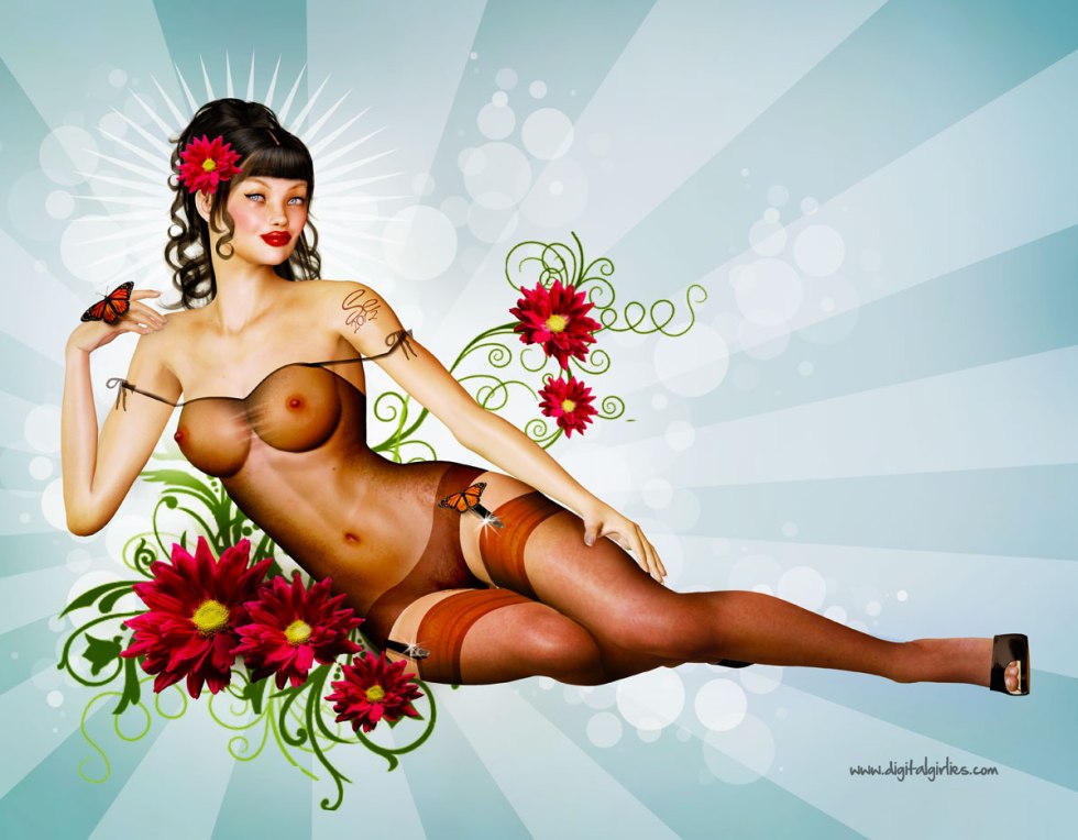 Girls in the style of PIN AP XXX