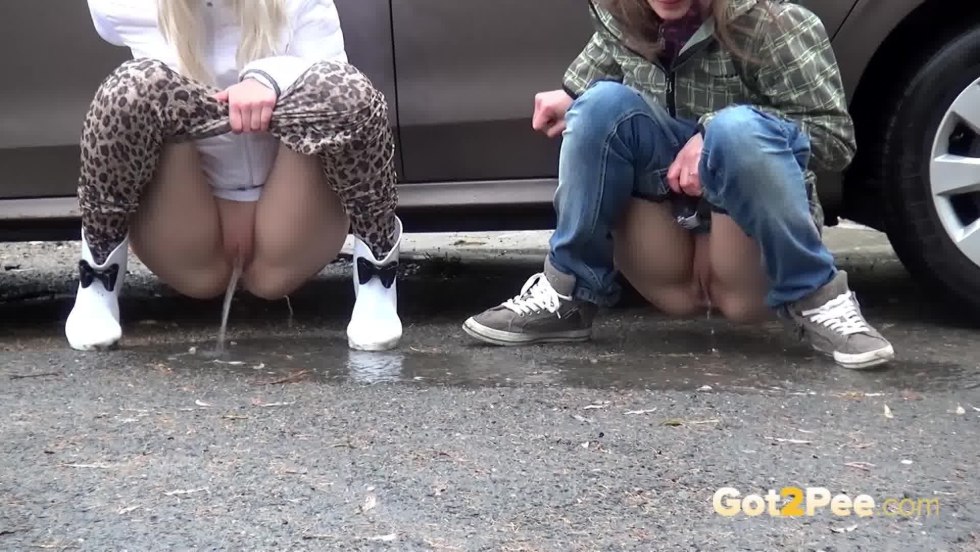 Pissing on the street drunk