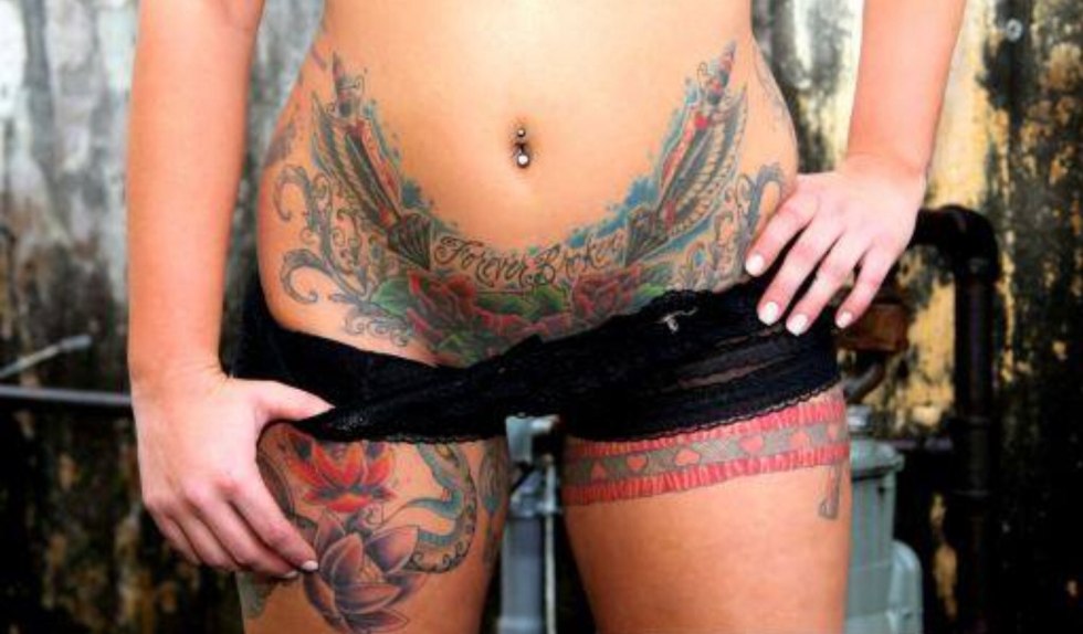 Tattoo on female genitals
