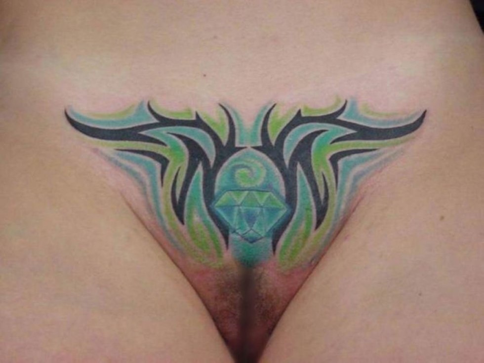 Women's intimate tattoos