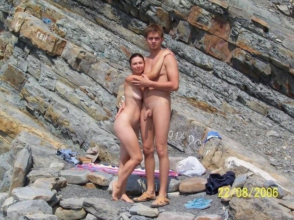 Naked couples on the beach