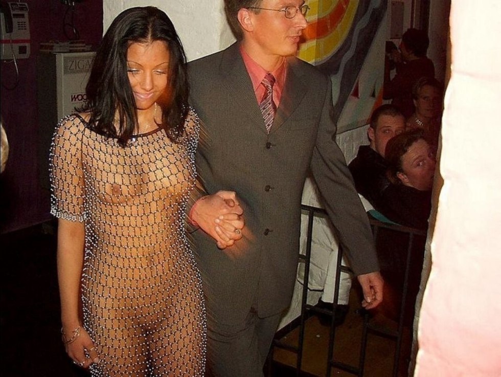 Transparent dress on a bare body
