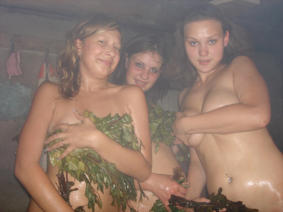 Village girls in the bathhouse
