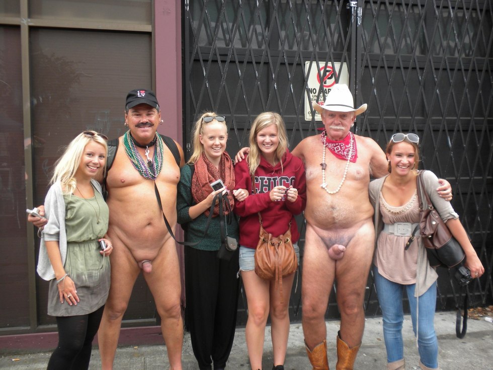 Naked man dressed woman