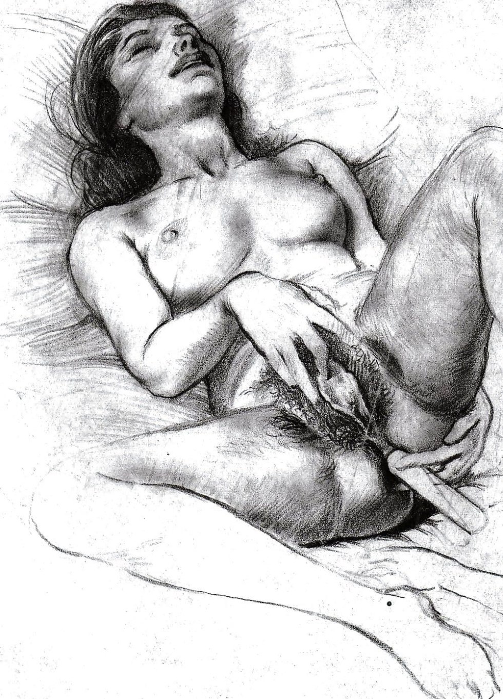 Erotic drawings with a simple pencil