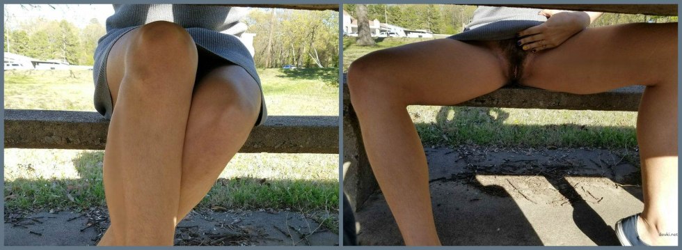 Load for a walk without panties