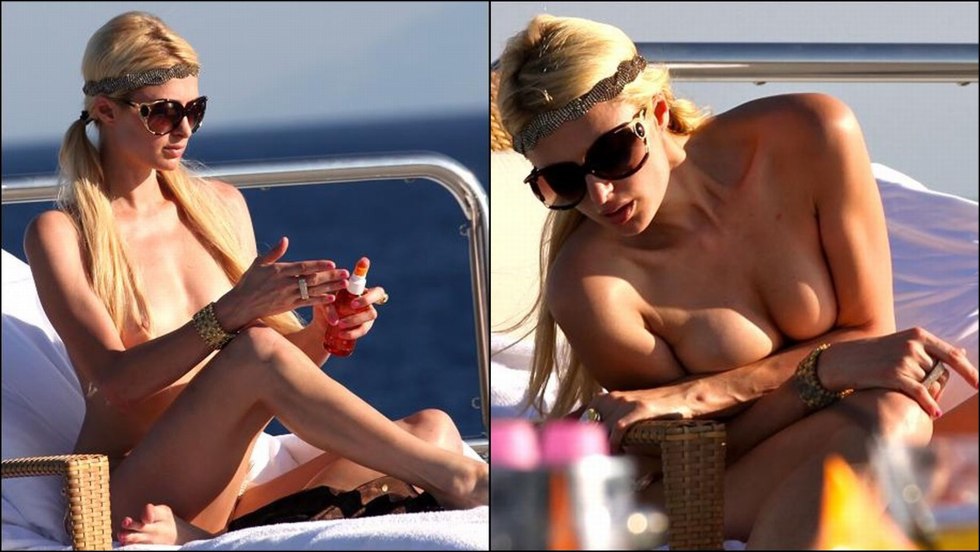 Paris Hilton Topless on a Yacht, 2010