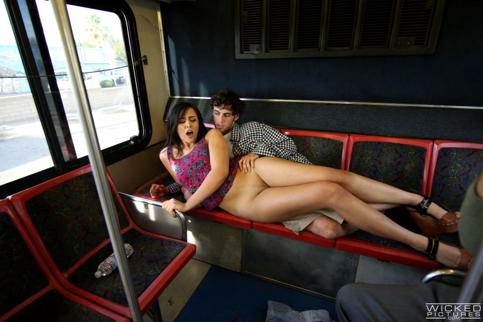 Naked girls in public transport