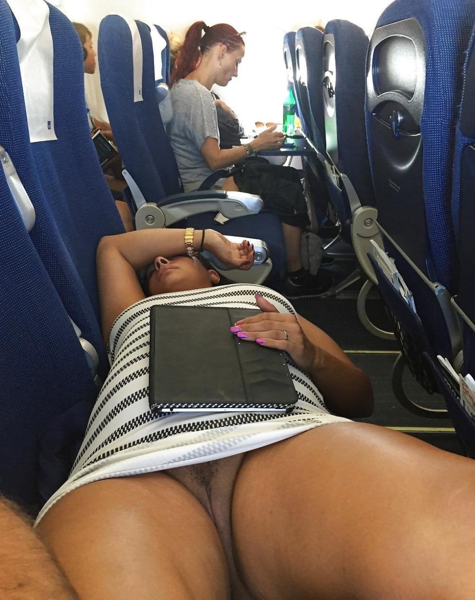 Spread the boobs on the bus