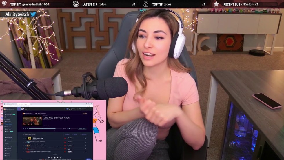 Streamers show tits on stream